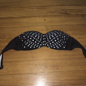 black and white bikini top